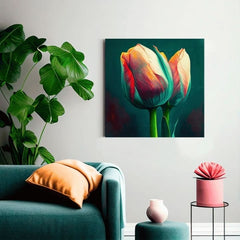 Dizajnerski ukras na platnu Dašak proljeća na zidu | različite dimenzije