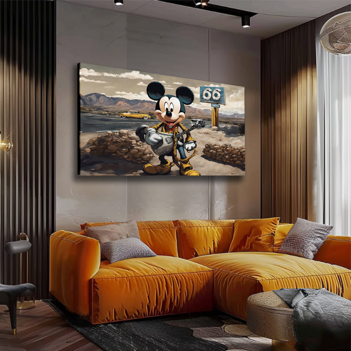 Slika na platnu - Gitarist Mickey Mouse | različite dimenzije