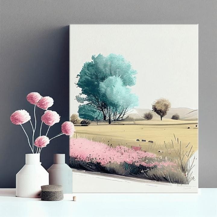 Pejzaž na platnu Pastelno stvaralaštvo u prirodi | različite dimenzije