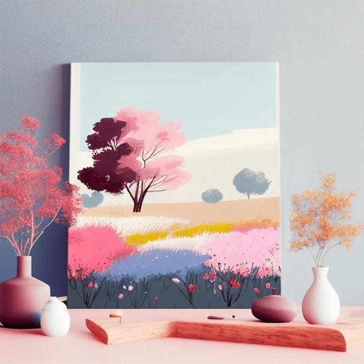 Pejzaž na platnu Svijet preplavljen bojama | različite dimenzije