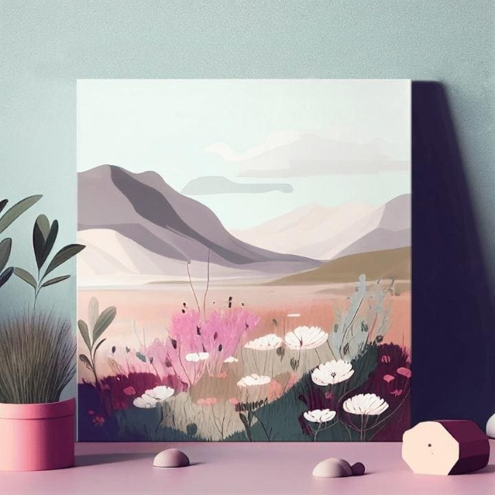 Pejzaž na platnu Pastelni san | različite dimenzije