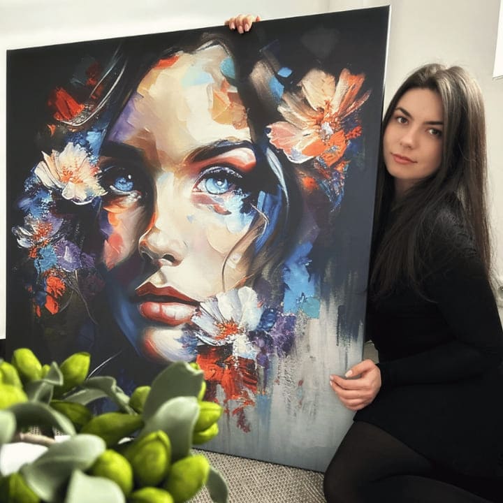 Dizajnerski ukras na platnu Nebo u očima Popust 30 % 70x70 cm