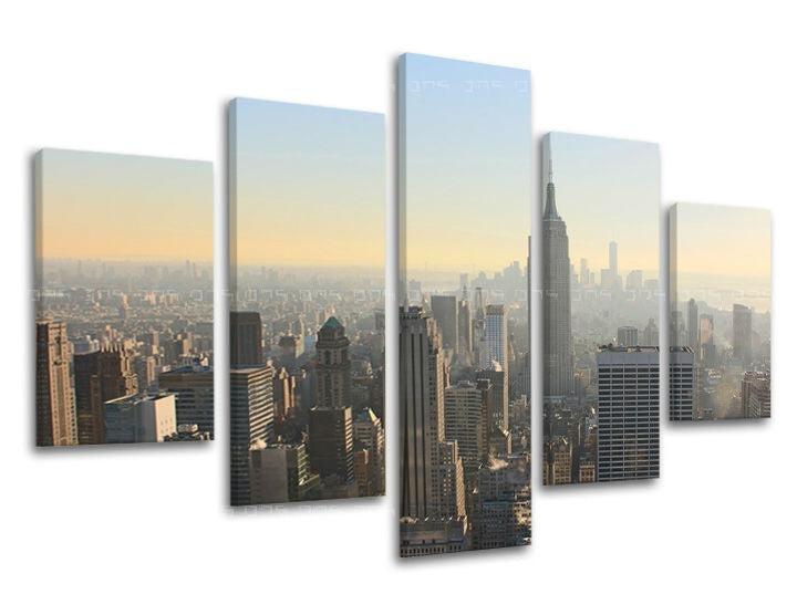 5-dijelna zidna slika GRAD / NEW YORK