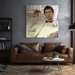 Slika s ožiljkom na platnu Svaki dan iznad zemlje je dobar dan | različite dimenzije