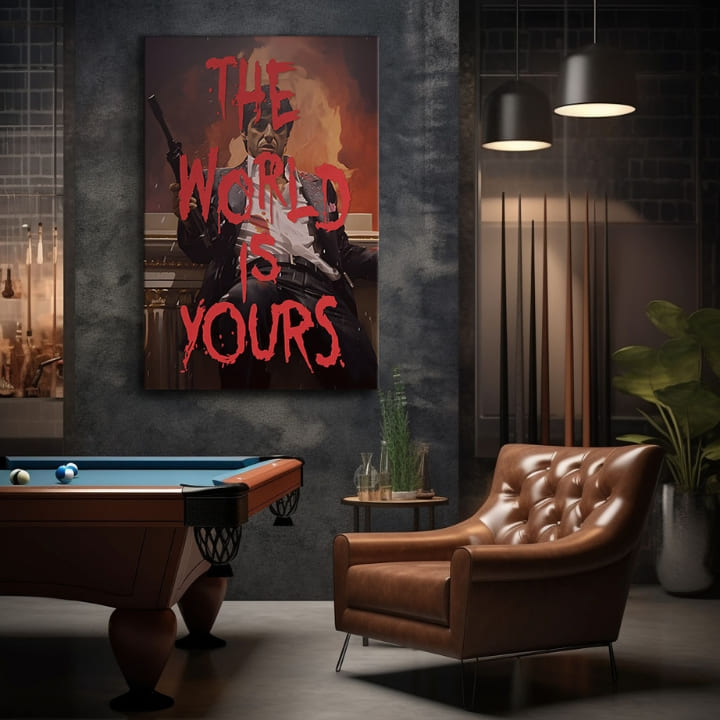 Slika s ožiljkom na platnu Svijet je tvoj | različite dimenzije