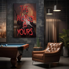 Slika s ožiljkom na platnu Svijet je tvoj | različite dimenzije