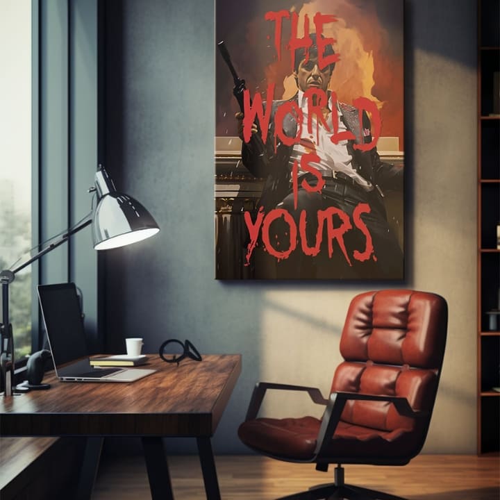 Slika s ožiljkom na platnu Svijet je tvoj | različite dimenzije
