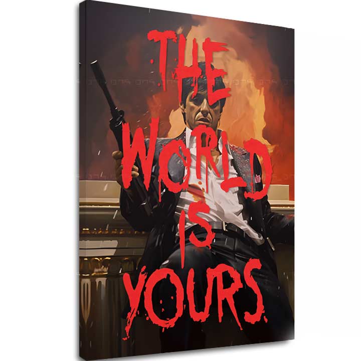 Slika s ožiljkom na platnu Svijet je tvoj | različite dimenzije