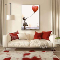 Slika HEART BALLOON GIRL | Talijansko platno