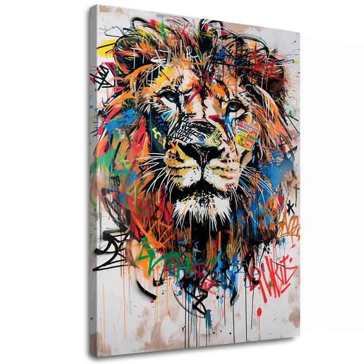 Slika GRAFFITI LION | Talijansko platno - slika 2