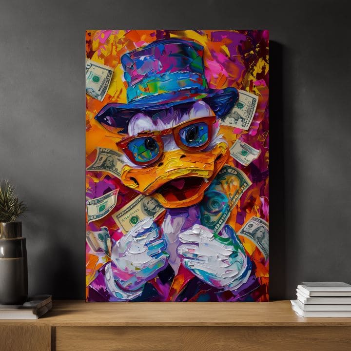 Slika MONEY DUCK | Talijansko platno