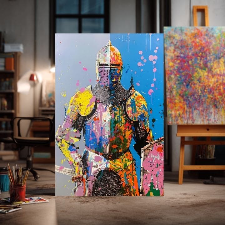 Slika GRAFFITI KNIGHT | Talijansko platno - slika 3