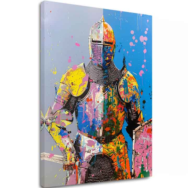Slika GRAFFITI KNIGHT | Talijansko platno - slika 2