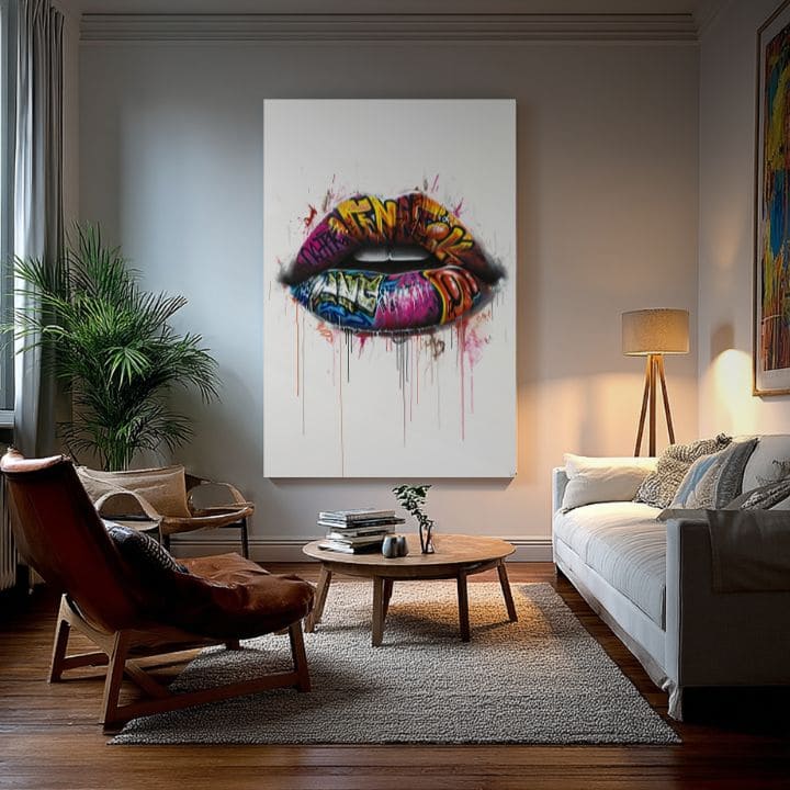 Slika GRAFFITI LIPS | Talijansko platno