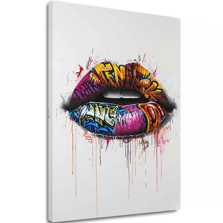 Slika GRAFFITI LIPS | Talijansko platno - slika 2
