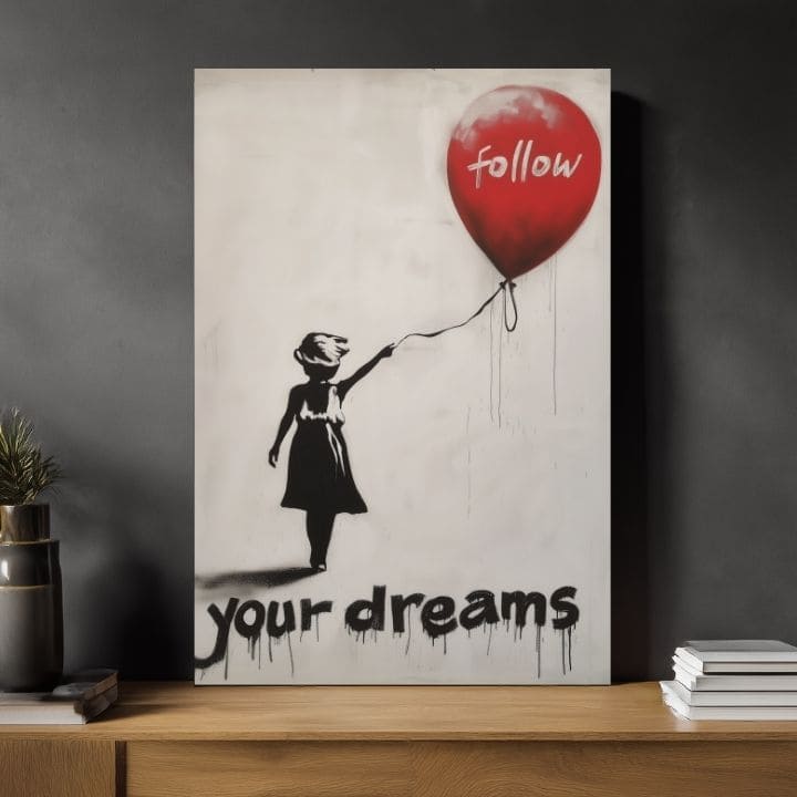 Slika EART BALLOON GIRL | talijansko platno
