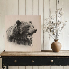 Slika na drvu Björn - Čuvar skandinavskih šuma