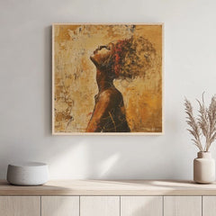 Slika na drvu - Sunce sjevernih planina