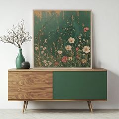 Slika na drvu - Livadno cvijeće sjevera