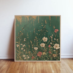 Slika na drvu - Livadno cvijeće sjevera