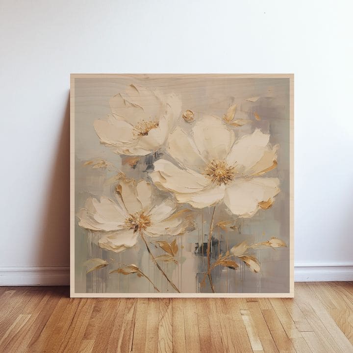 Slika na drvu - Cvjetajući nordijski vrt