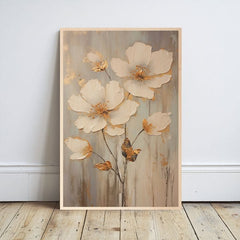 Slika na drvu - skandinavsko livadsko cvijeće