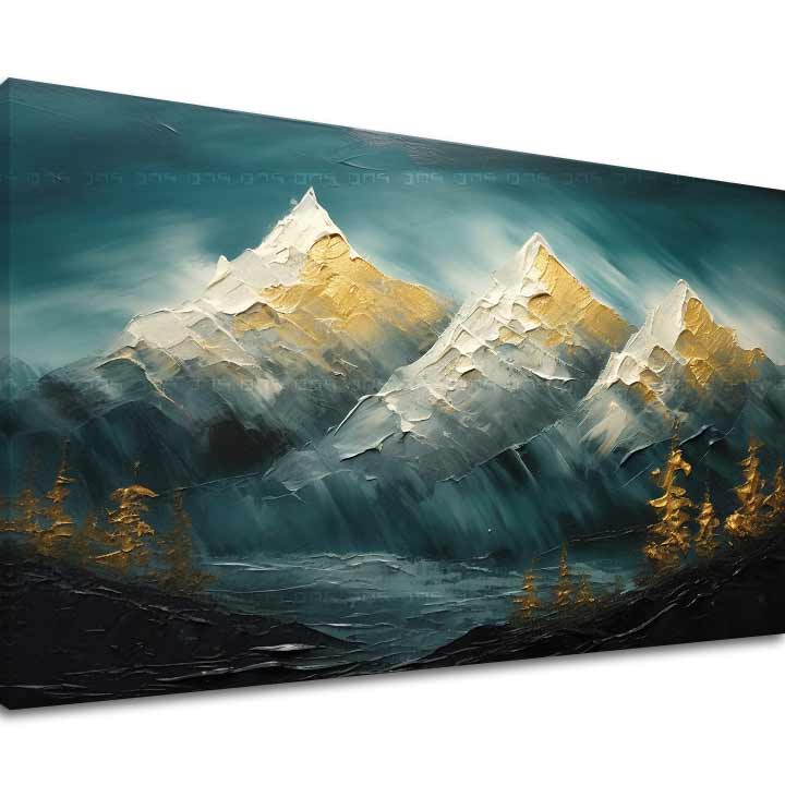 Moderni zidni dekor Horizont zlatne harmonije - PREMIUM ART - slika 2