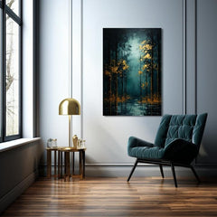 Moderni zidni dekor Golden leaf fantasy - PREMIUM ART - slika 3