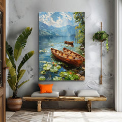 Pejzaž na platnu Slika Romantika u paru | Akrilni detalji