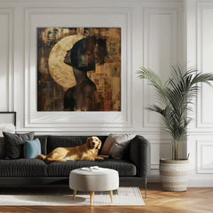 Elegantna slika žene Moon Reflection