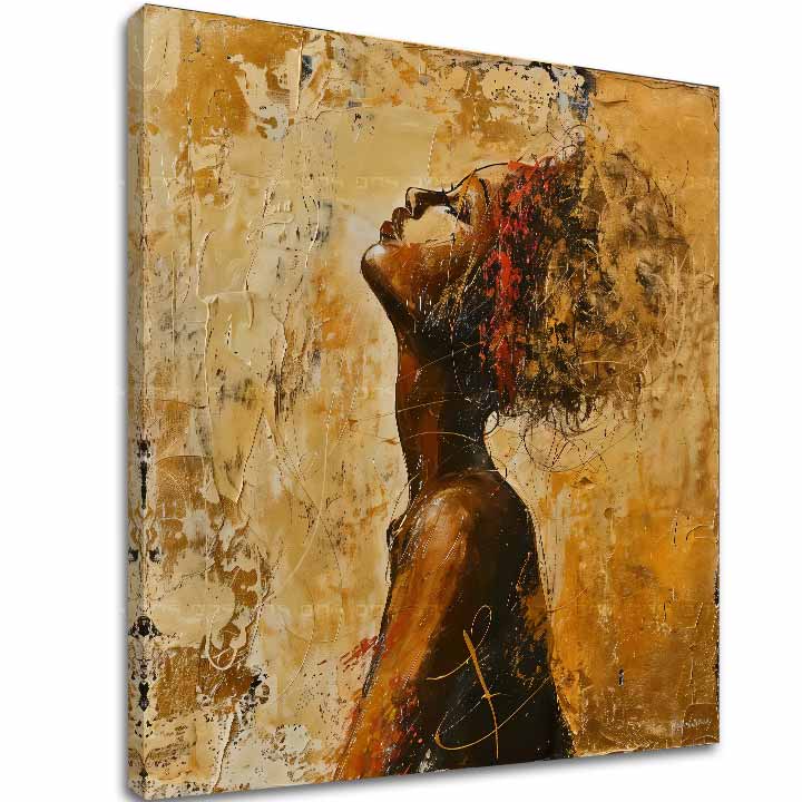 Elegantna slika žene skrivene u mislima