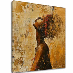 Elegantna slika žene skrivene u mislima