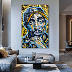 Slika Tupac Shakur - Zlatni tonovi rapa | 100% originalno oslikano akrilom