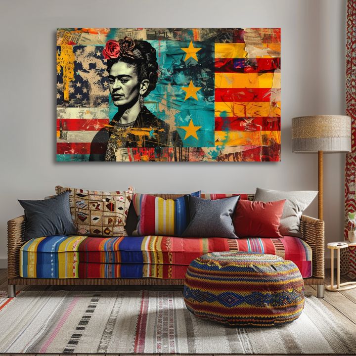 Slika FRIDA KAHLO - Kulturne reference | 100% originalno oslikano akrilom