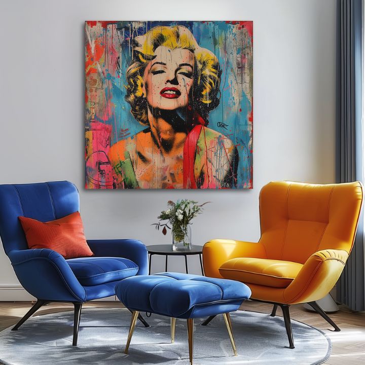 Slika MARILYN MONROE - Buntovnica u bojama | 100% originalno oslikano akrilom