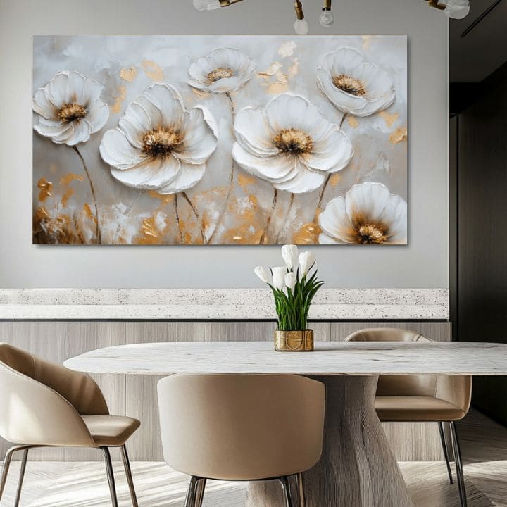 Slikanje rasplesanog cvijeća | 100% originalna akrilna slika