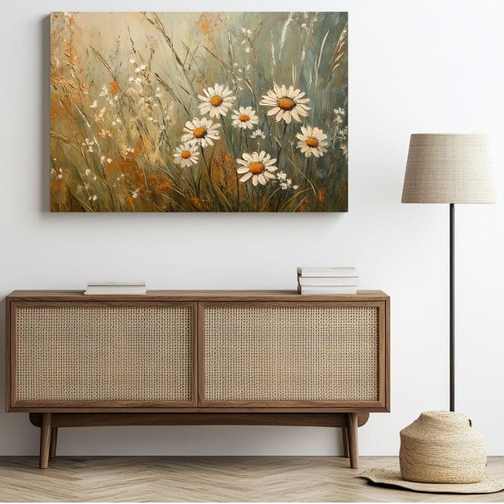 Slikanje bijelog plesa cvijeća | 100% originalno oslikano akrilom