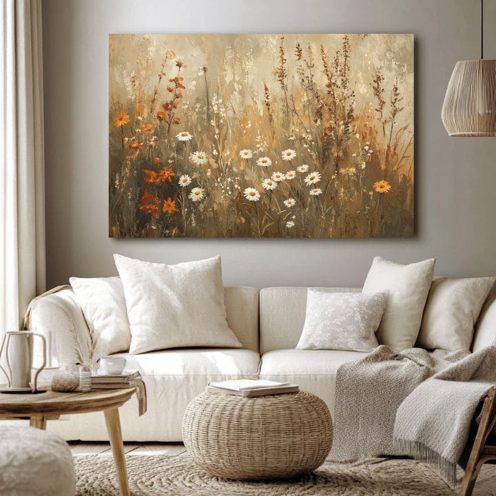 Harmonija rustikalne elegancije | 100% originalno oslikano akrilom