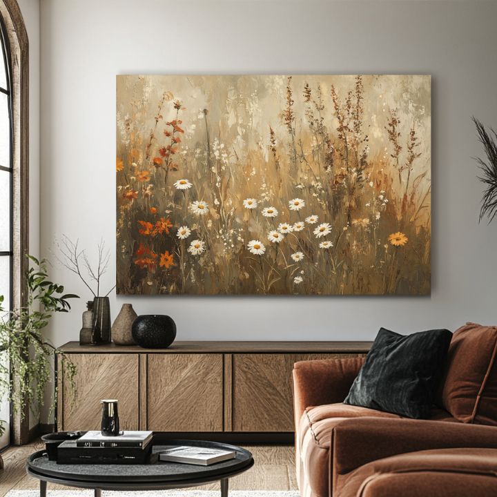 Harmonija rustikalne elegancije | 100% originalno oslikano akrilom