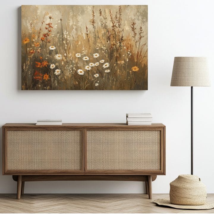 Harmonija rustikalne elegancije | 100% originalno oslikano akrilom