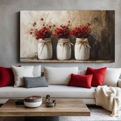 Rustikalno slikarstvo | Divlje cvijeće u vazi | 100% originalna akrilna slika