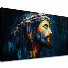 Mirni Isus | Slikano akrilom i zlatnim listićima