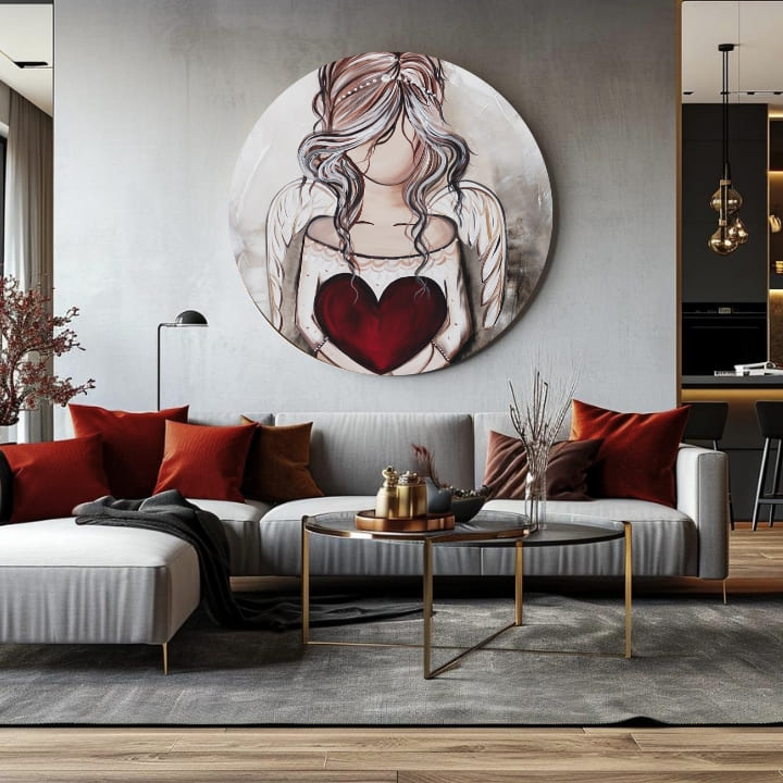 Okrugle slike akrilom Dar s neba | različite dimenzije