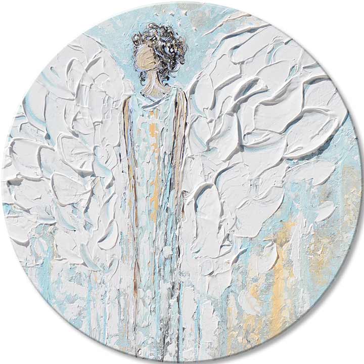 Okrugle slike akrilom Šapat ljubavi | različite dimenzije