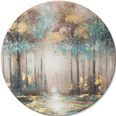 Okrugle slike akrilom Tajne zlatnog jutra | različite dimenzije