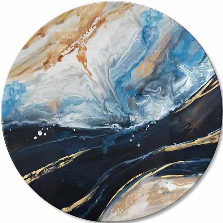 Okrugla oslikana slika Zvuk oceana | različite dimenzije