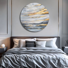 Okrugla slikana slika Zlatno nebo | različite dimenzije