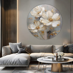 Okrugle slike akrilom Cvijeće u balskim haljinama | različite dimenzije