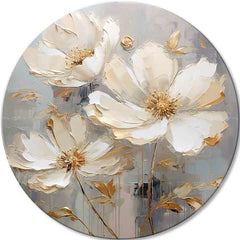 Okrugle slike akrilom Cvijeće u balskim haljinama | različite dimenzije