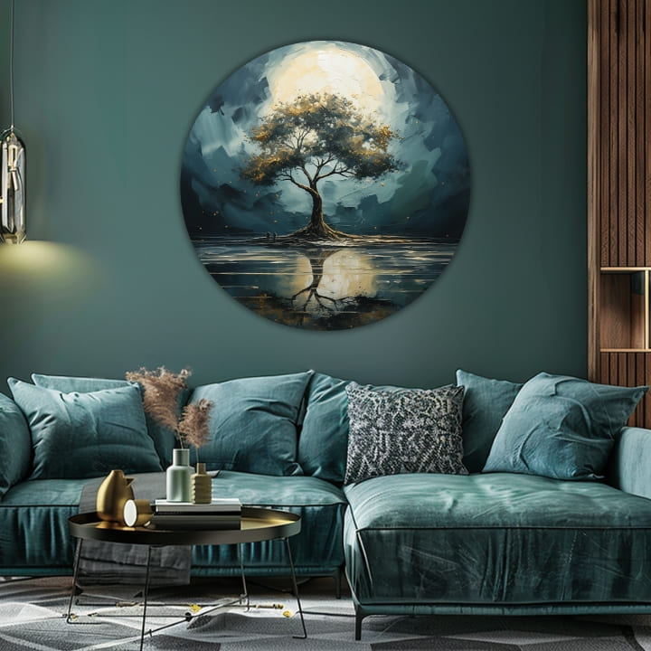 Okrugle slike akrilom Refleksije prirode - obrázok 2